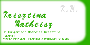 krisztina matheisz business card